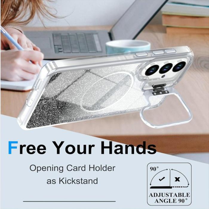 OEM - Mobilskal för Samsung Galaxy S26 Magnetiskt Glitter Shockproof TPU - Svart