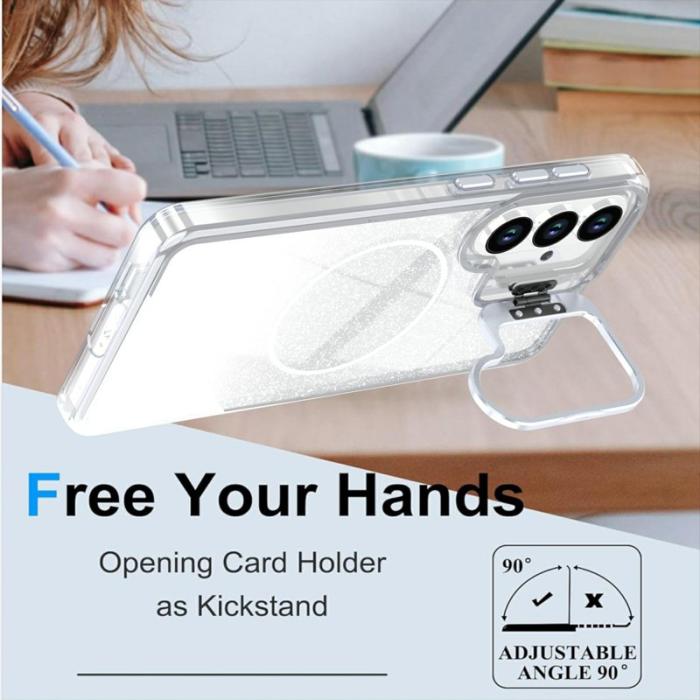 OEM - Mobilskal för Samsung Galaxy S26 Magnetiskt Glitter Shockproof TPU - Vit