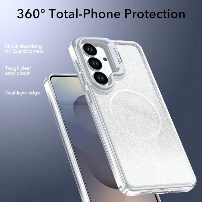 OEM - Mobilskal för Samsung Galaxy S26 Magnetiskt Glitter Shockproof TPU - Vit