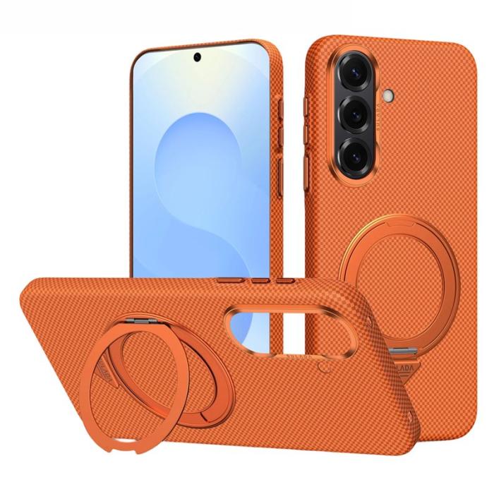 SULADA - Sulada Mobilskal för Samsung Galaxy S26 Magnetiskt Kickstand PC - Orange