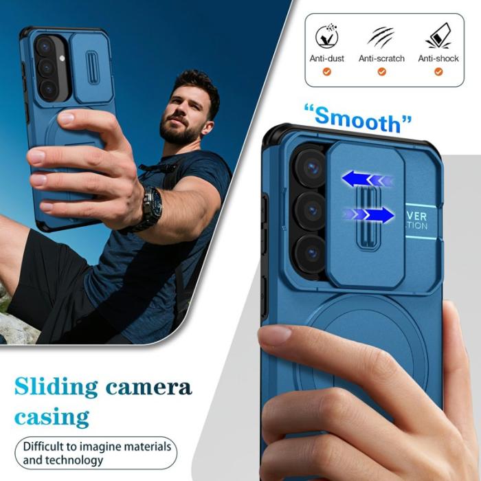 OEM - Mobilskal för Samsung Galaxy S26 Magnetiskt Kickstand PC + TPU - Blå