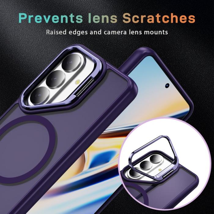 OEM - Mobilskal för Samsung Galaxy S26 Magnetiskt Kickstand PC + TPU - Mörklila