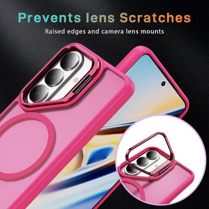 OEM - Mobilskal för Samsung Galaxy S26 Magnetiskt Kickstand PC + TPU - Rosa