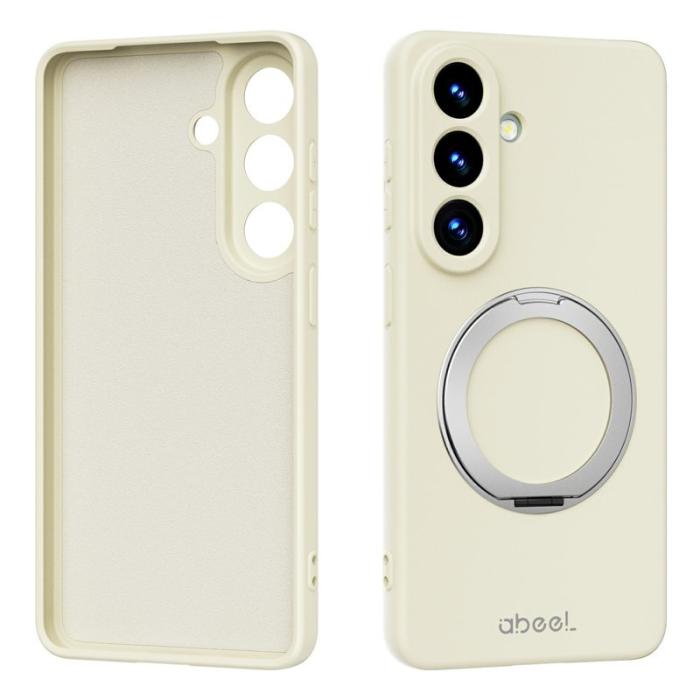 ABEEL - ABEEL Mobilskal för Samsung Galaxy S26 Magnetiskt Kickstand Silikon - Beige