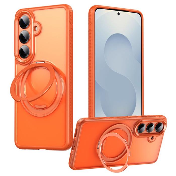 OEM - Mobilskal för Samsung Galaxy S26 Magnetiskt Kickstand TPU - Orange