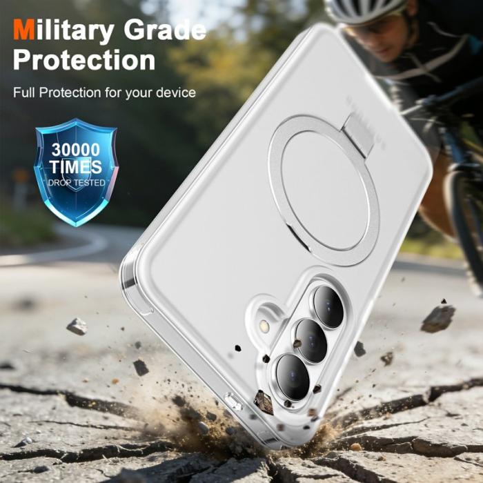 OEM - Mobilskal för Samsung Galaxy S26 Magnetiskt Kickstand Plast - Matt Transparent