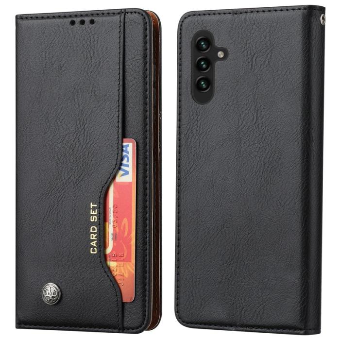 OEM - Mobilskal för Samsung Galaxy S26 Magnetiskt Konstläder Ställ - Svart