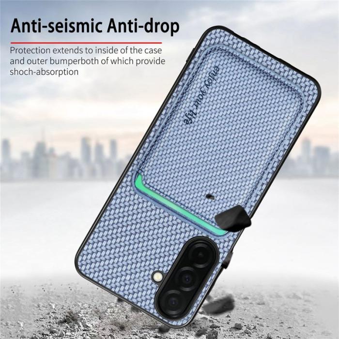 OEM - Mobilskal för Samsung Galaxy S26 Magnetiskt med kortfack - Blå