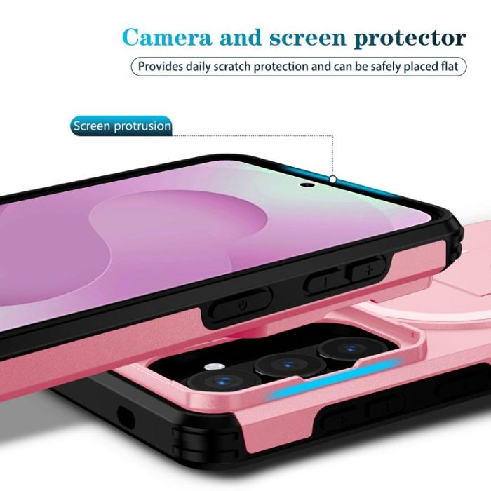 OEM - Mobilskal för Samsung Galaxy S26 Magnetiskt PC + TPU Kickstand - Rosa