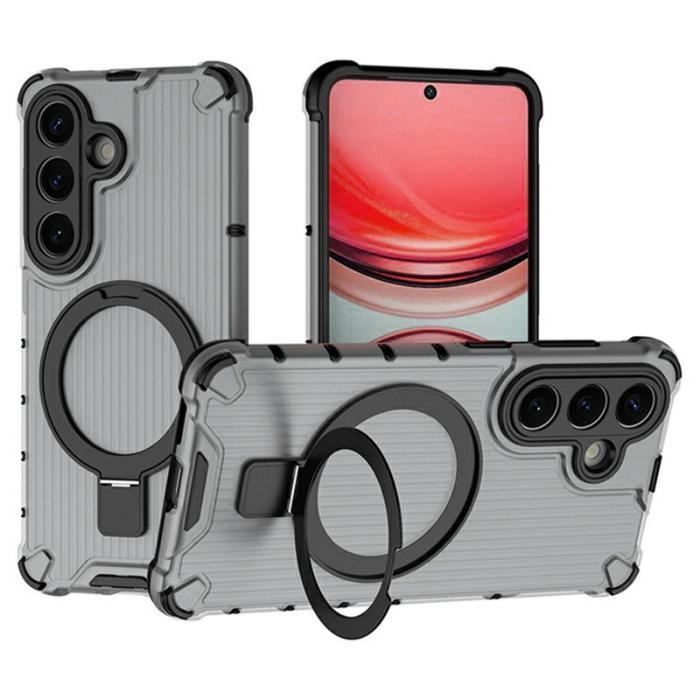 OEM - Mobilskal för Samsung Galaxy S26 Magnetiskt PC + TPU med Kickstand - Grå