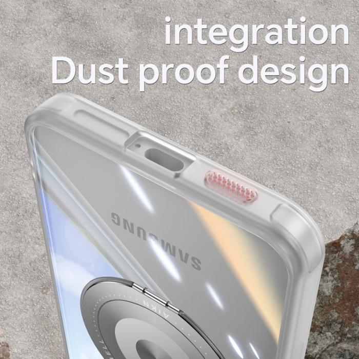 OEM - Mobilskal för Samsung Galaxy S26 Magnetiskt PC + TPU med Kickstand - Matt Vit