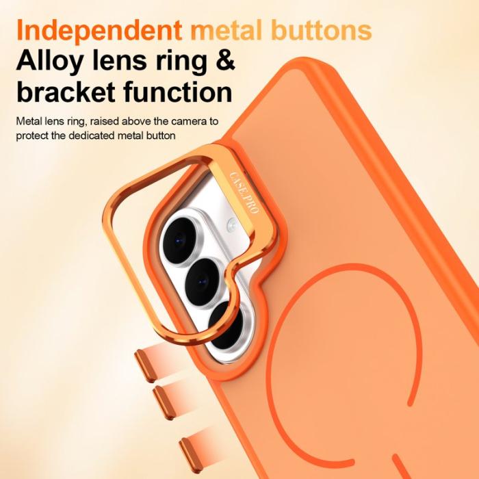 OEM - Mobilskal för Samsung Galaxy S26 Magnetiskt PC + TPU med Kickstand - Orange