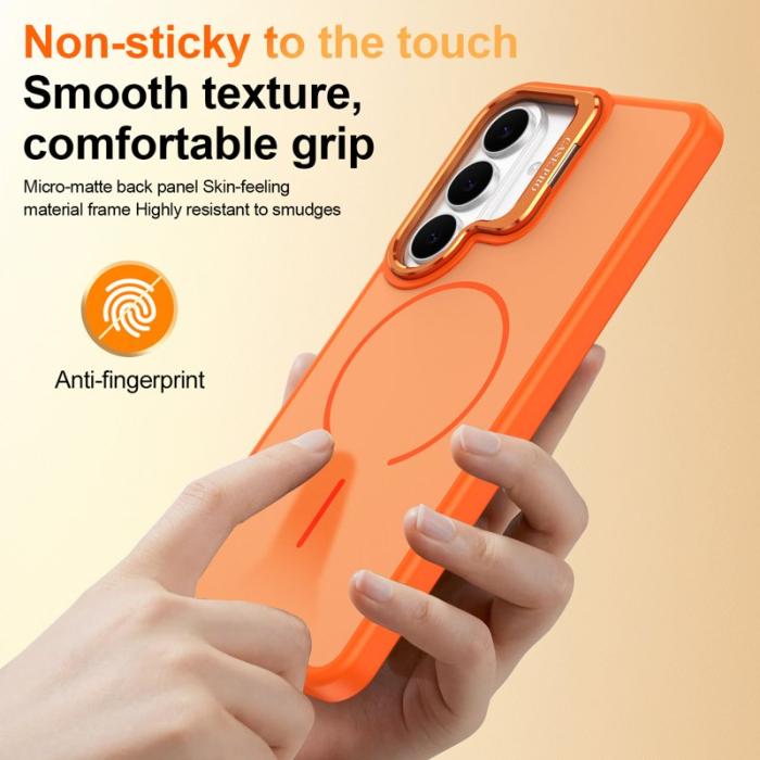 OEM - Mobilskal för Samsung Galaxy S26 Magnetiskt PC + TPU med Kickstand - Orange