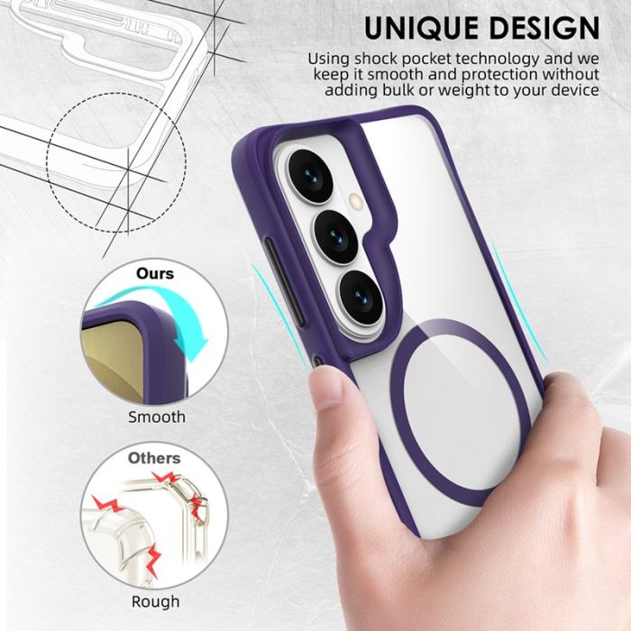 OEM - Mobilskal för Samsung Galaxy S26 Magnetiskt PC + TPU Stöttålig - Lila