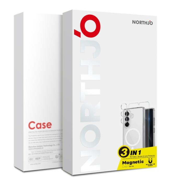 NORTHJO - NORTHJO Mobilskal för Samsung Galaxy S26 Magnetiskt PC + TPU - Transparent