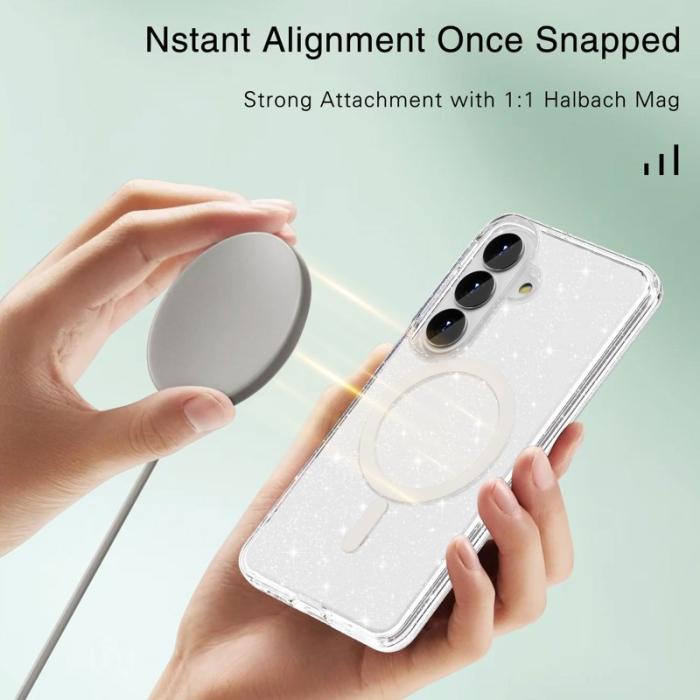 OEM - Mobilskal för Samsung Galaxy S26 Magnetiskt PC + TPU - Transparent Vit