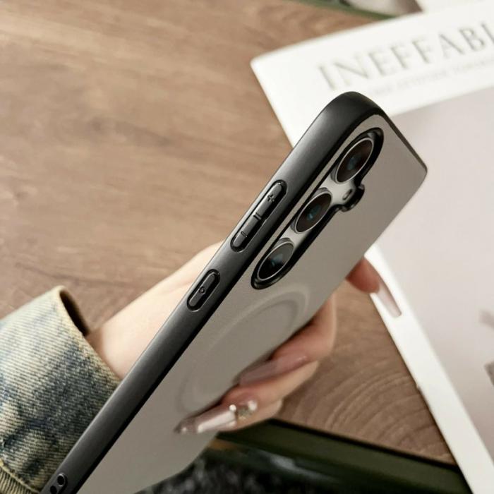 OEM - Mobilskal för Samsung Galaxy S26 Magnetiskt PU läder TPU - Svart