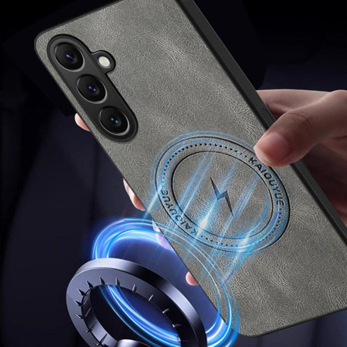 OEM - Mobilskal för Samsung Galaxy S26 Magnetiskt PU läder TPU - Svart