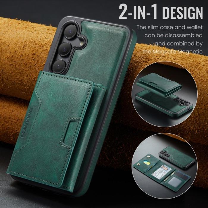 MAGKING - MAGKING Mobilskal för Samsung Galaxy S26 Magnetiskt PU + TPU - Grön