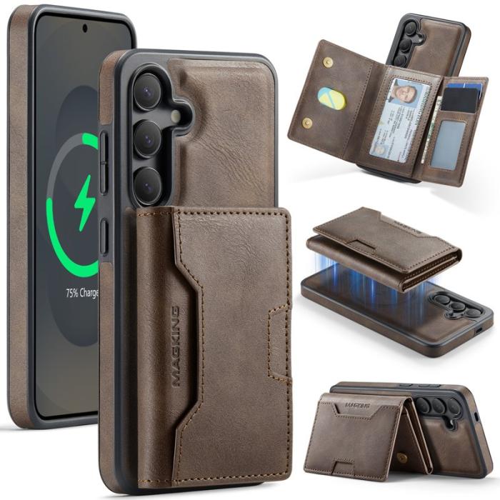 MAGKING - MAGKING Mobilskal för Samsung Galaxy S26 Magnetiskt PU + TPU - Kaffe