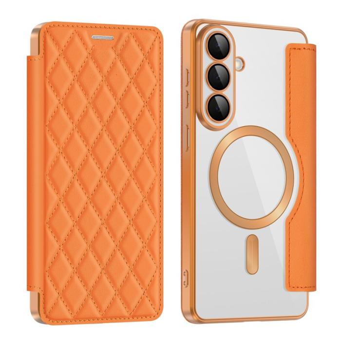 OEM - Mobilskal för Samsung Galaxy S26 Magnetiskt RFID Kortfack - Orange