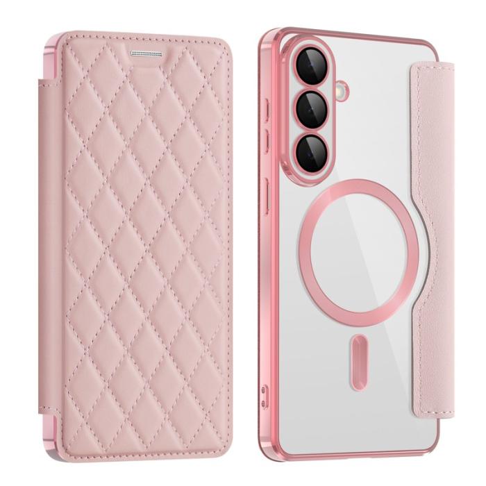 OEM - Mobilskal för Samsung Galaxy S26 Magnetiskt RFID Kortfack - Rosa