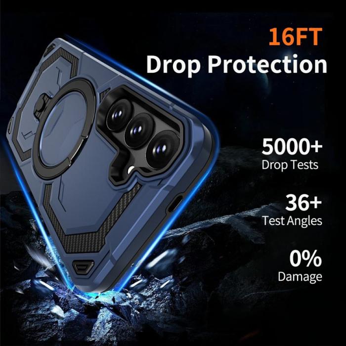 OEM - Mobilskal för Samsung Galaxy S26 Magnetiskt Ring Kickstand PC + TPU - Blå