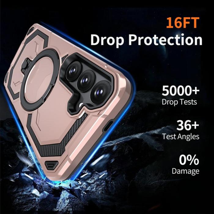 OEM - Mobilskal för Samsung Galaxy S26 Magnetiskt Ring Kickstand PC + TPU - Roséguld