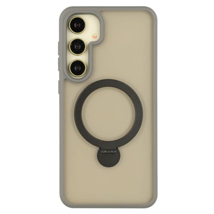 OEM - Mobilskal för Samsung Galaxy S26 Magnetiskt Ring Kickstand TPU + PC - Grå