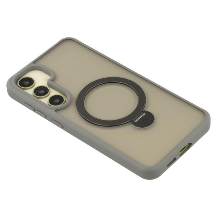 OEM - Mobilskal för Samsung Galaxy S26 Magnetiskt Ring Kickstand TPU + PC - Grå