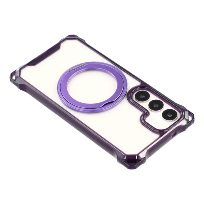 OEM - Mobilskal för Samsung Galaxy S26 Magnetiskt Ring Kickstand TPU + PC - Lila