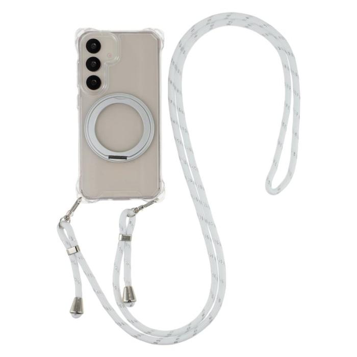 OEM - Mobilskal för Samsung Galaxy S26 Magnetiskt Ring Kickstand Plast - Transparent