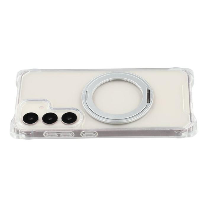 OEM - Mobilskal för Samsung Galaxy S26 Magnetiskt Ring Kickstand Plast - Transparent