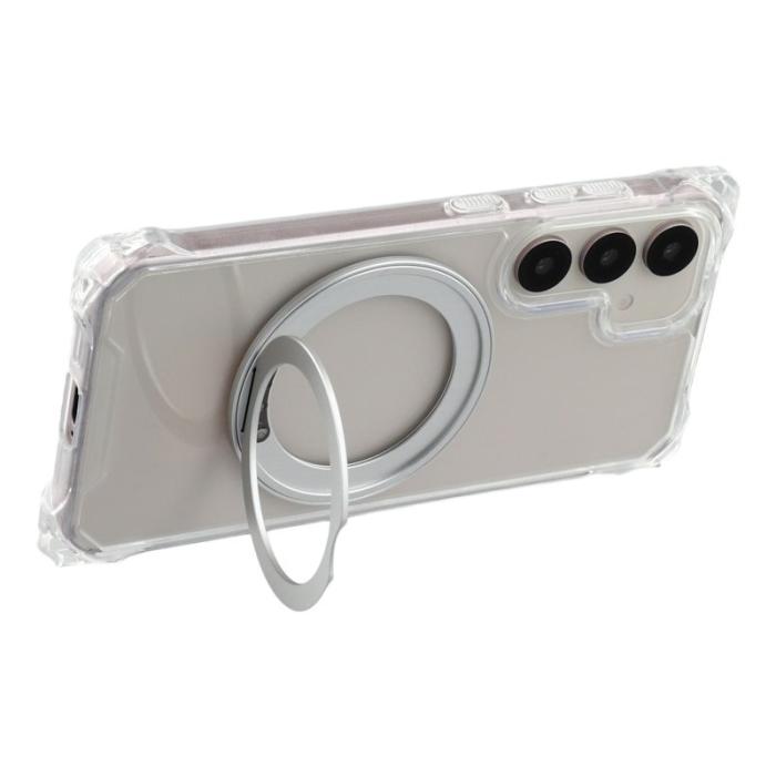OEM - Mobilskal för Samsung Galaxy S26 Magnetiskt Ring Kickstand Plast - Transparent