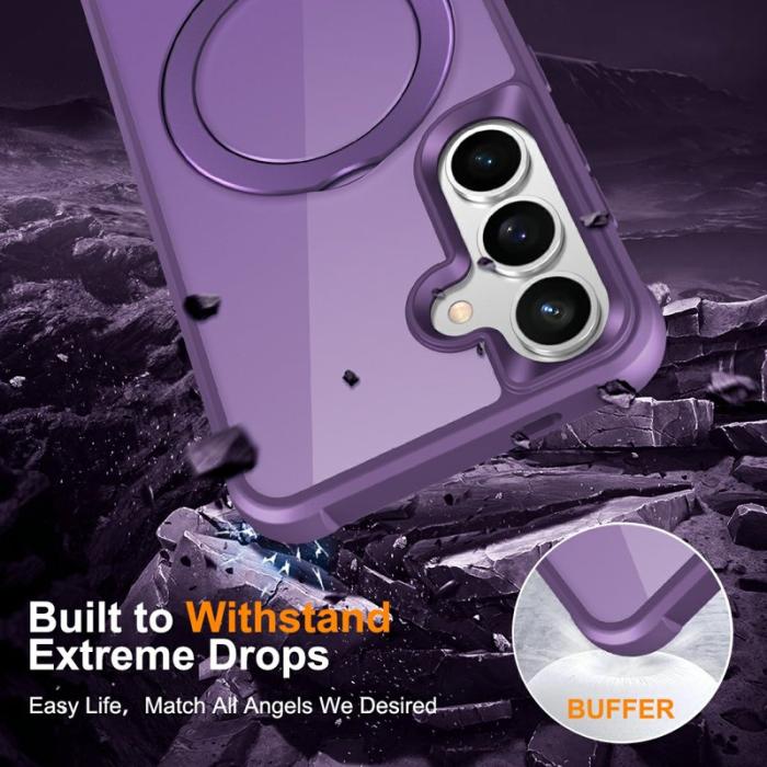 OEM - Mobilskal för Samsung Galaxy S26 Magnetiskt Ringhållare Kickstand Plast - Lila