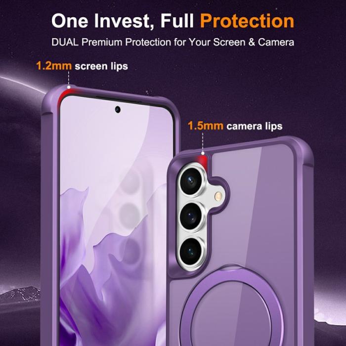 OEM - Mobilskal för Samsung Galaxy S26 Magnetiskt Ringhållare Kickstand Plast - Lila