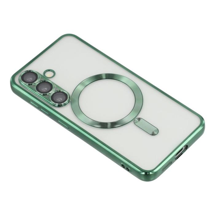 OEM - Mobilskal för Samsung Galaxy S26 Magnetiskt TPU + Glaslins Skydd - Grön