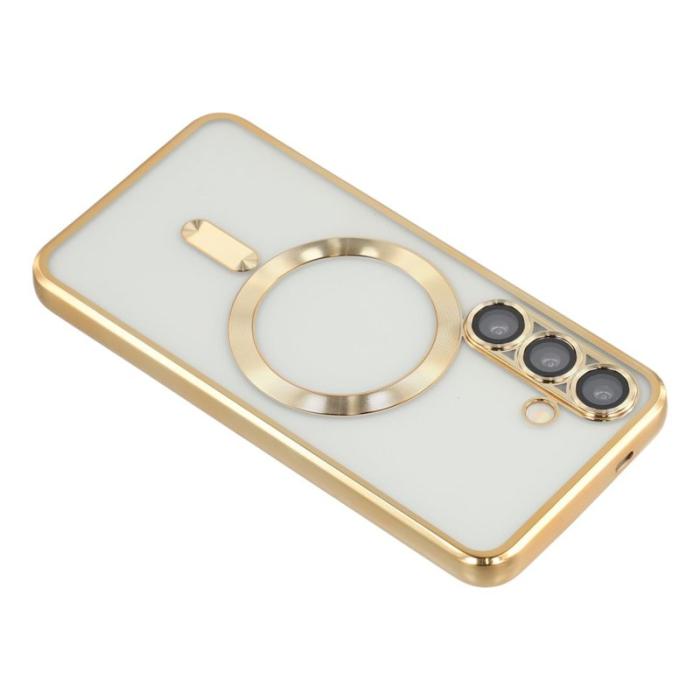OEM - Mobilskal för Samsung Galaxy S26 Magnetiskt TPU + Glaslins Skydd - Guld