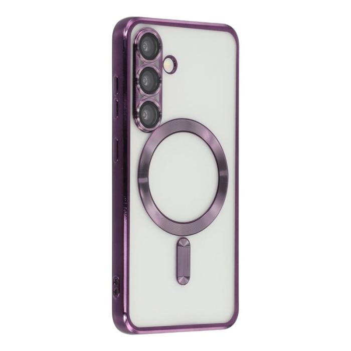 OEM - Mobilskal för Samsung Galaxy S26 Magnetiskt TPU + Glaslins Skydd - Lila