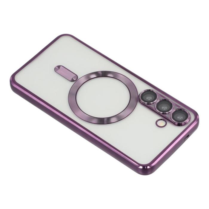 OEM - Mobilskal för Samsung Galaxy S26 Magnetiskt TPU + Glaslins Skydd - Lila