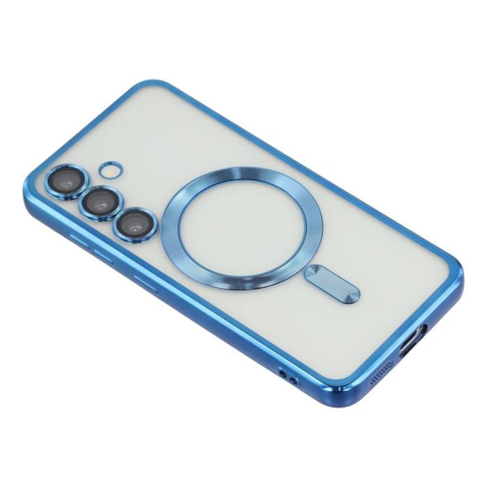 OEM - Mobilskal för Samsung Galaxy S26 Magnetiskt TPU + Glaslins Skydd - Mörkblå