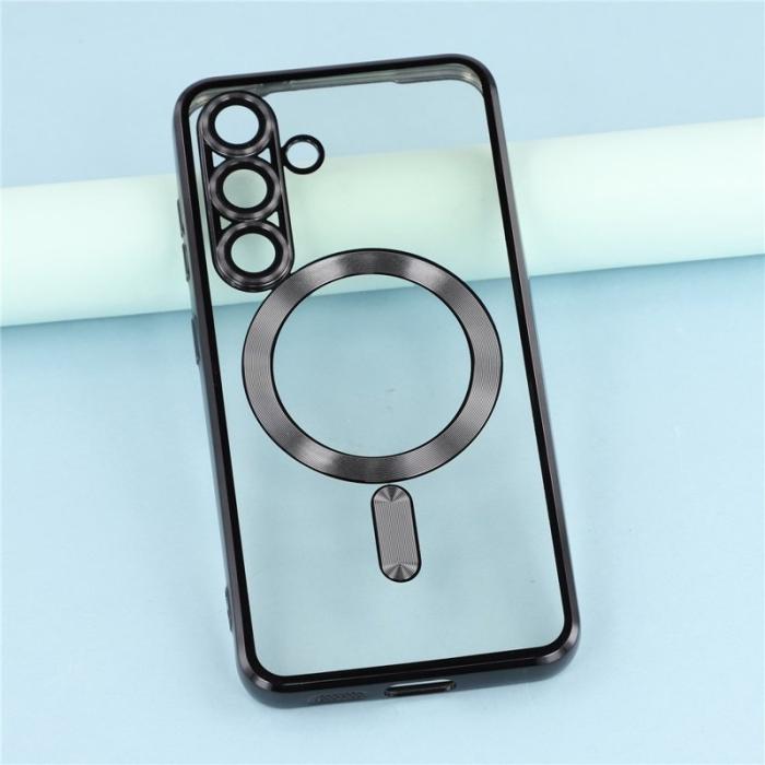 OEM - Mobilskal för Samsung Galaxy S26 Magnetiskt TPU + Glaslins Skydd - Svart