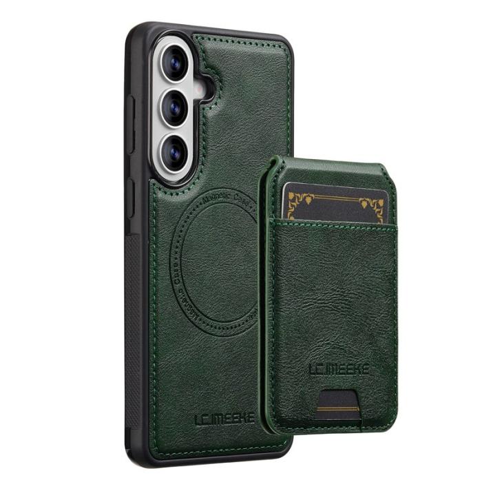 LC.imeeke - LC.IMEEKE Mobilskal för Samsung Galaxy S26 Magnetiskt TPU med kortfack - Grön