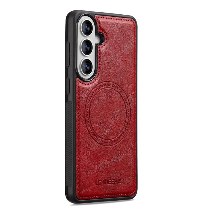 LC.imeeke - LC.IMEEKE Mobilskal för Samsung Galaxy S26 Magnetiskt TPU med kortfack - Röd