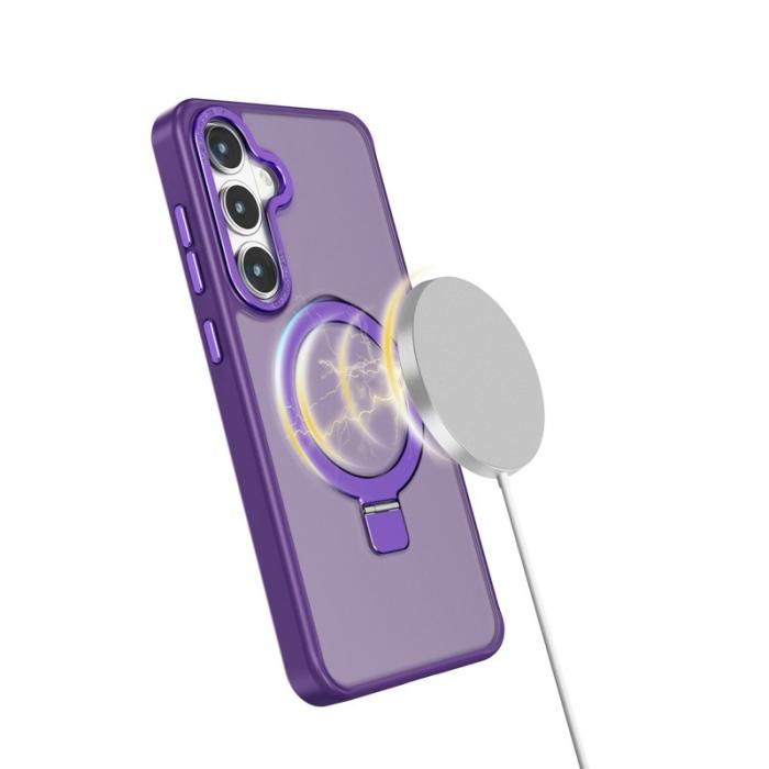 OEM - Mobilskal för Samsung Galaxy S26 Magnetiskt TPU + PC Kickstand - Mörklila