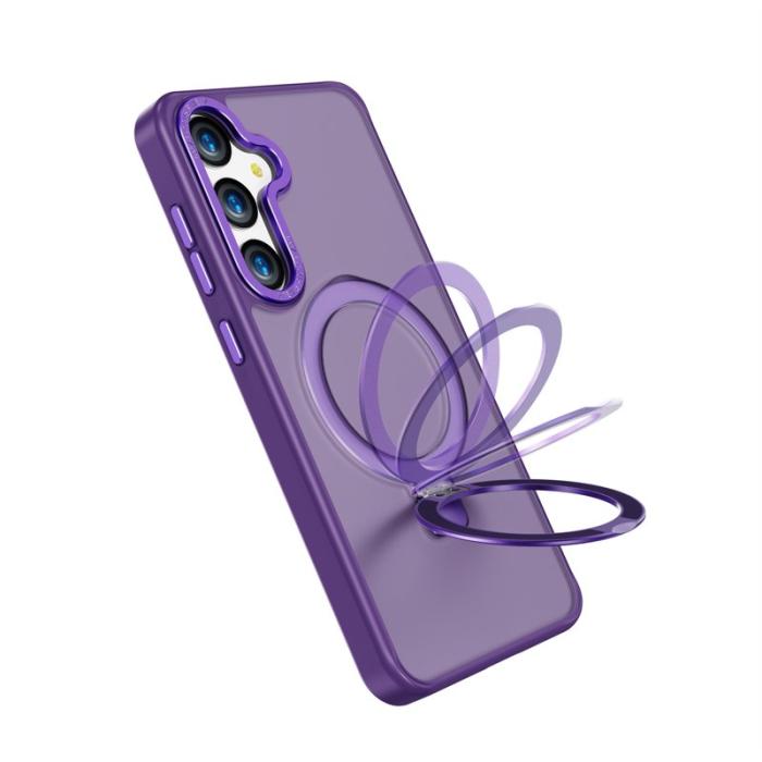 OEM - Mobilskal för Samsung Galaxy S26 Magnetiskt TPU + PC Kickstand - Mörklila