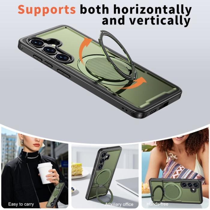 OEM - Mobilskal för Samsung Galaxy S26 Magnetiskt TPU + PC Kickstand - Olivgrön