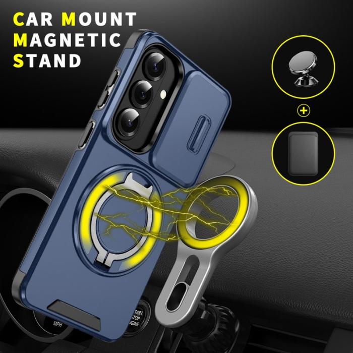 OEM - Mobilskal för Samsung Galaxy S26 Magnetiskt TPU + PC med skärmskydd - Blå