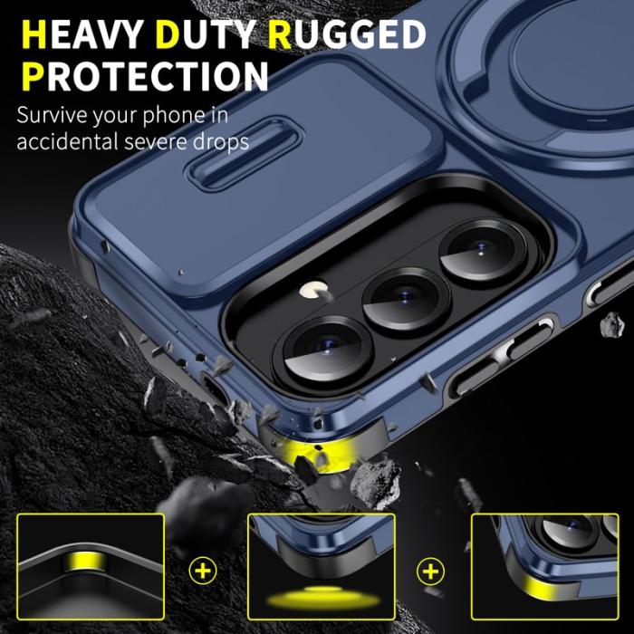 OEM - Mobilskal för Samsung Galaxy S26 Magnetiskt TPU + PC med skärmskydd - Blå