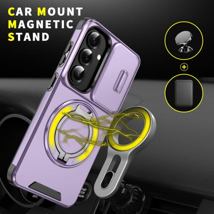 OEM - Mobilskal för Samsung Galaxy S26 Magnetiskt TPU + PC med skärmskydd - Lila